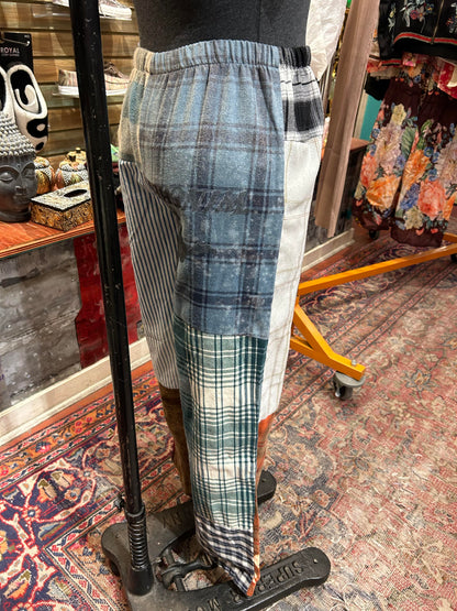 Flannel Patchwork Pants #4