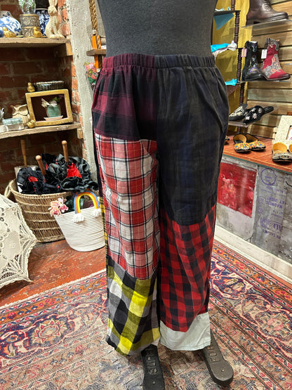 Flannel Patchwork Pants #6