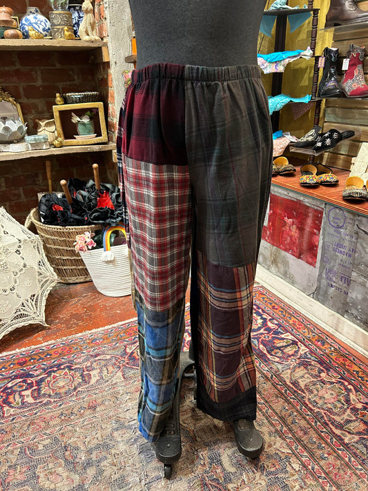 Flannel Patchwork Pants #7
