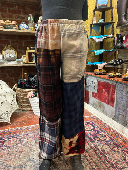 Flannel Patchwork Pants #8