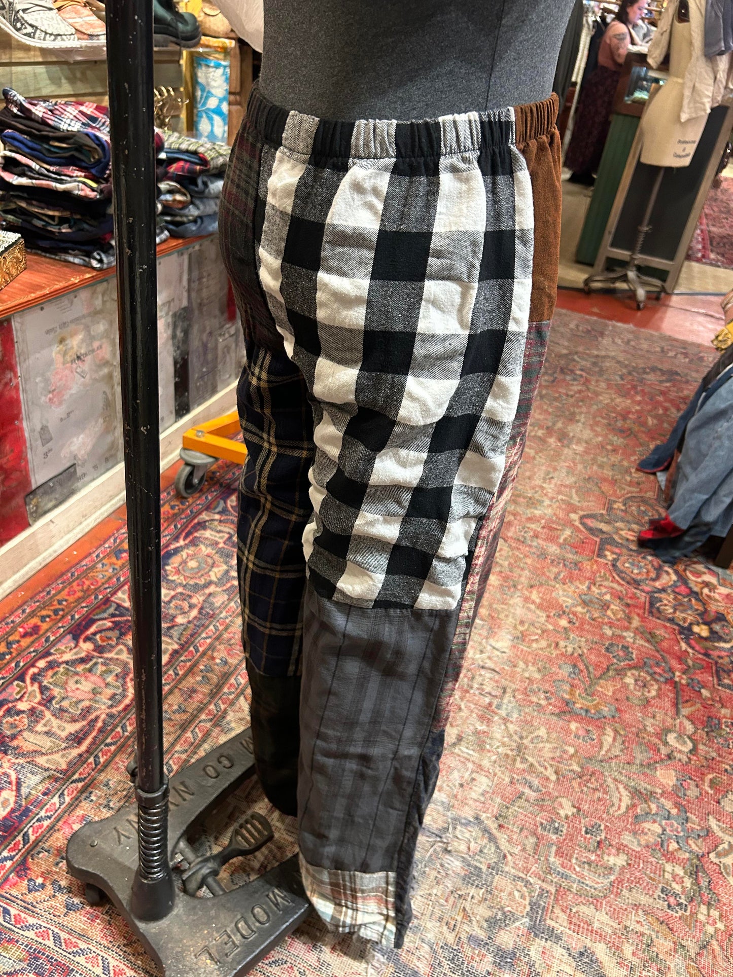 Flannel Patchwork Pants #10