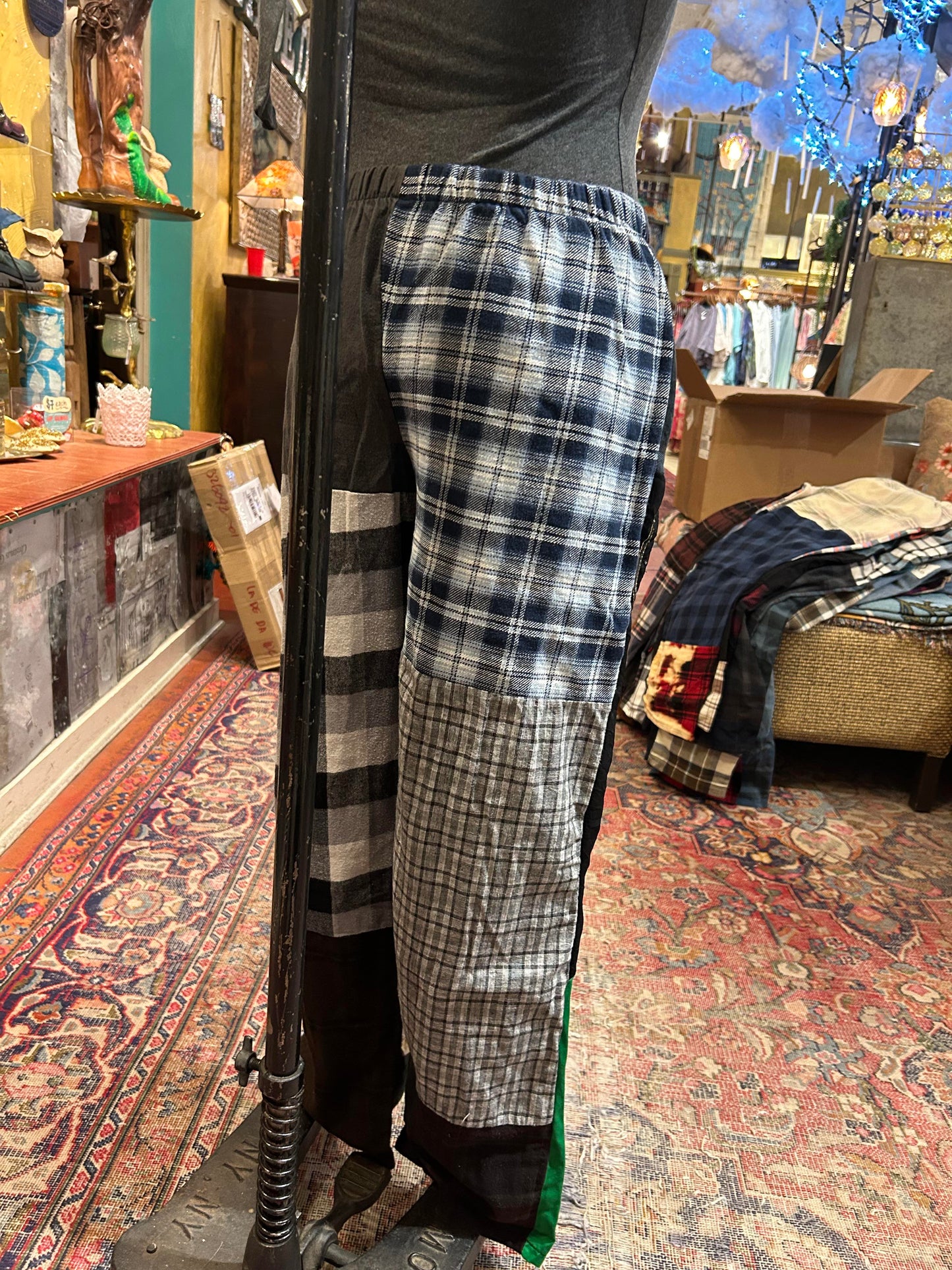 Flannel Patchwork Pants #9