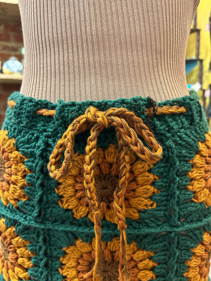 Sunflower Granny Square Crochet Skirt* #16
