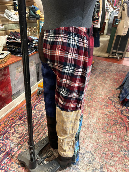 Flannel Patchwork Pants #7