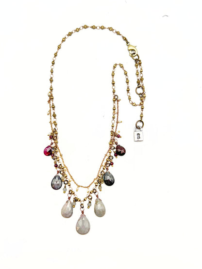 Double Strand Gemstone Necklace
