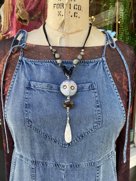 Owl Face Necklace #TT5