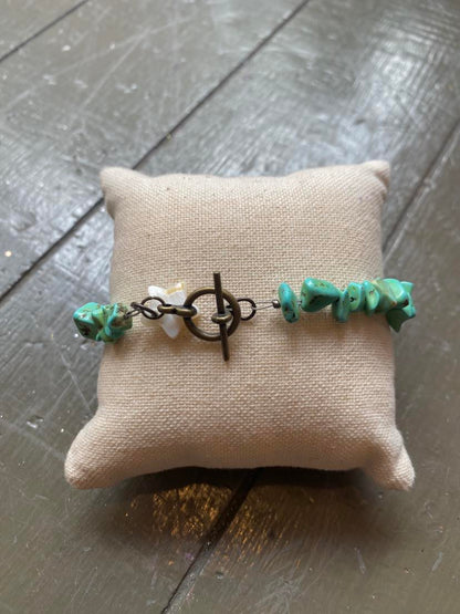 Turquoise Chip Horse Charm Bracelet*