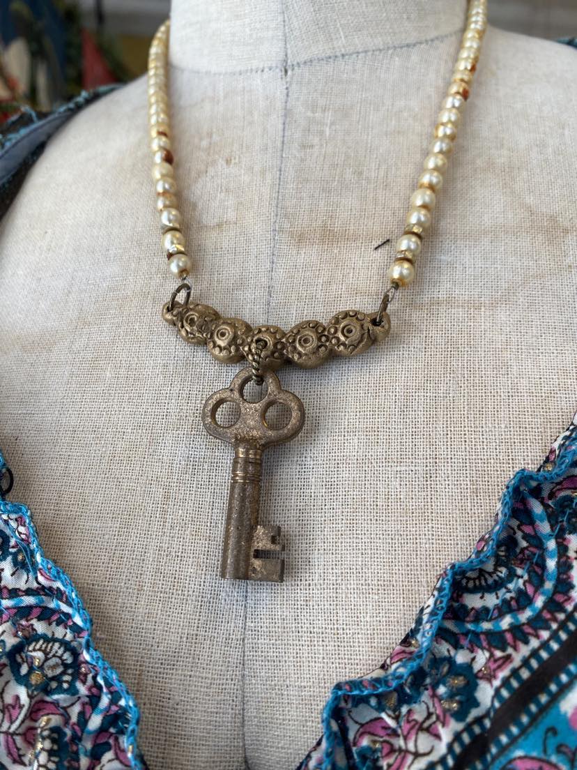 Bronze Clay Key Necklace*