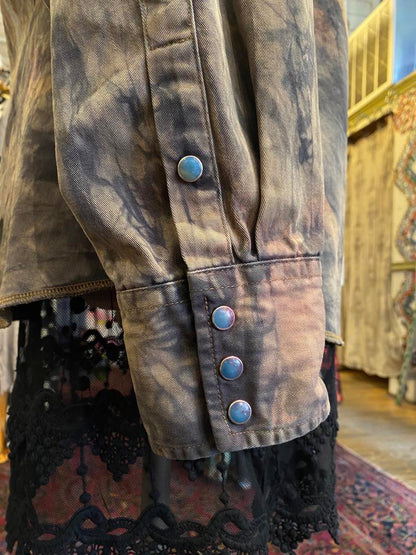 Bleach Dyed Grunge Button Down