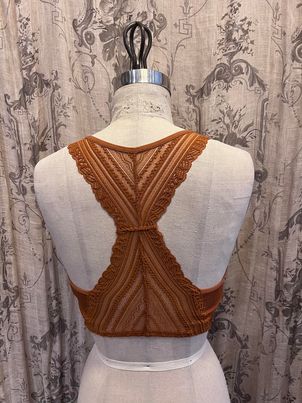 Lace Racerback Bralette -  CARAMEL