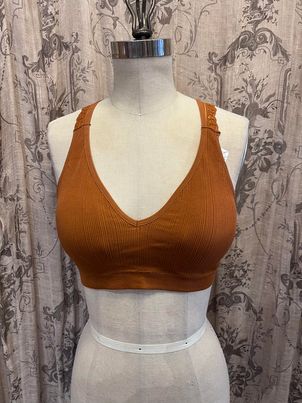 Lace Racerback Bralette -  CARAMEL