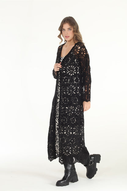 Crochet Duster - Black