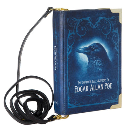 Edgar Allan Poe Book Crossbody Clutch Handbag - Small