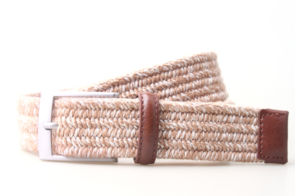 Darren Twisted Yarn Woven Stretch 3.5 CM Belt - Tan