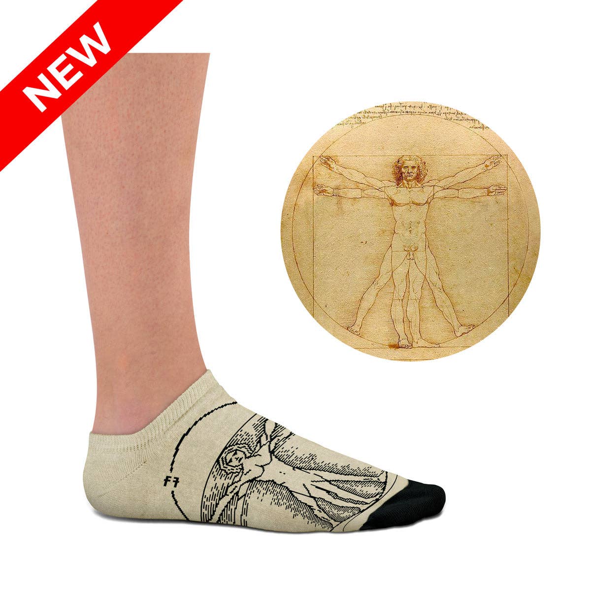 Vitruvian Man Low Socks