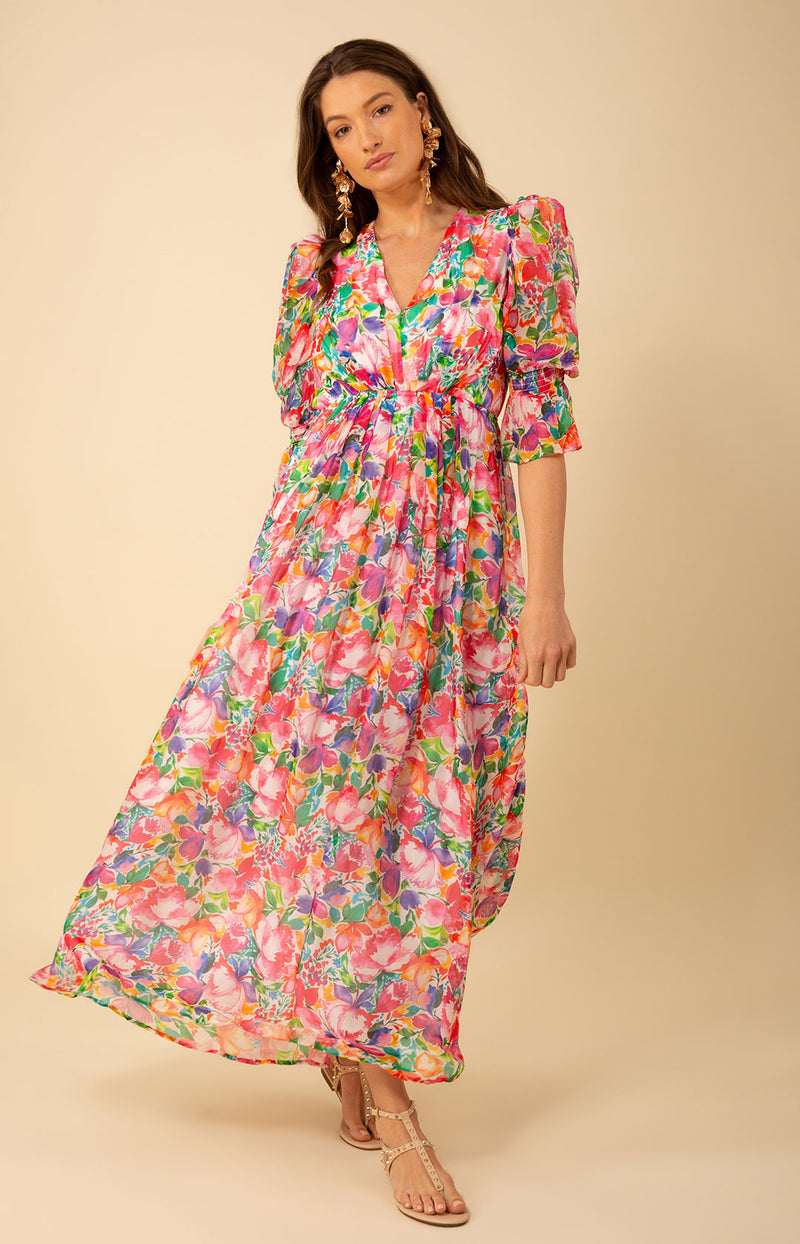 Ophelia Chiffon Maxi Dress