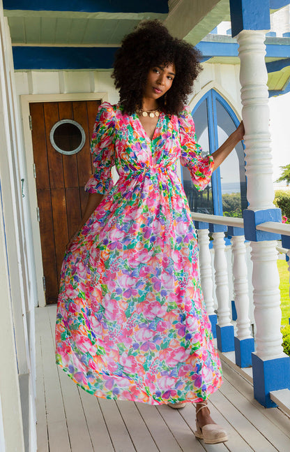 Ophelia Chiffon Maxi Dress