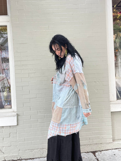 Custom Dyed Button-Down Shirt Dress* #4