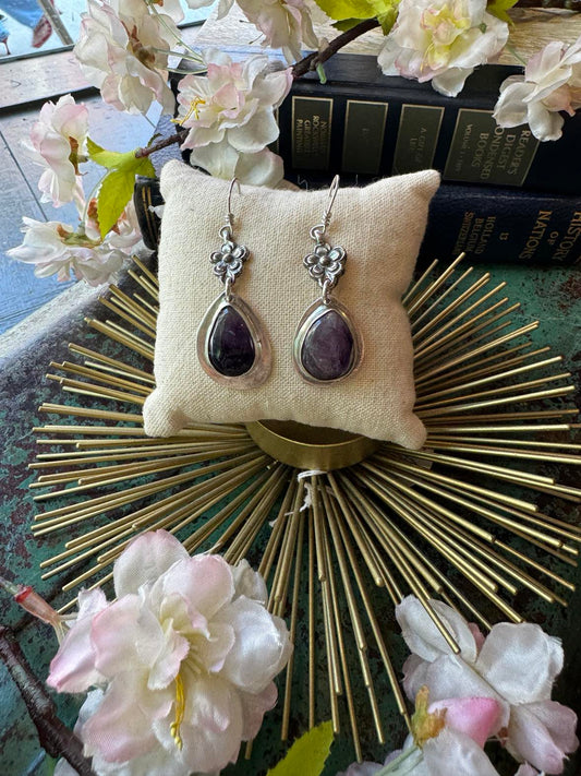 Amethyst Tear Drop Earrings *724SE33