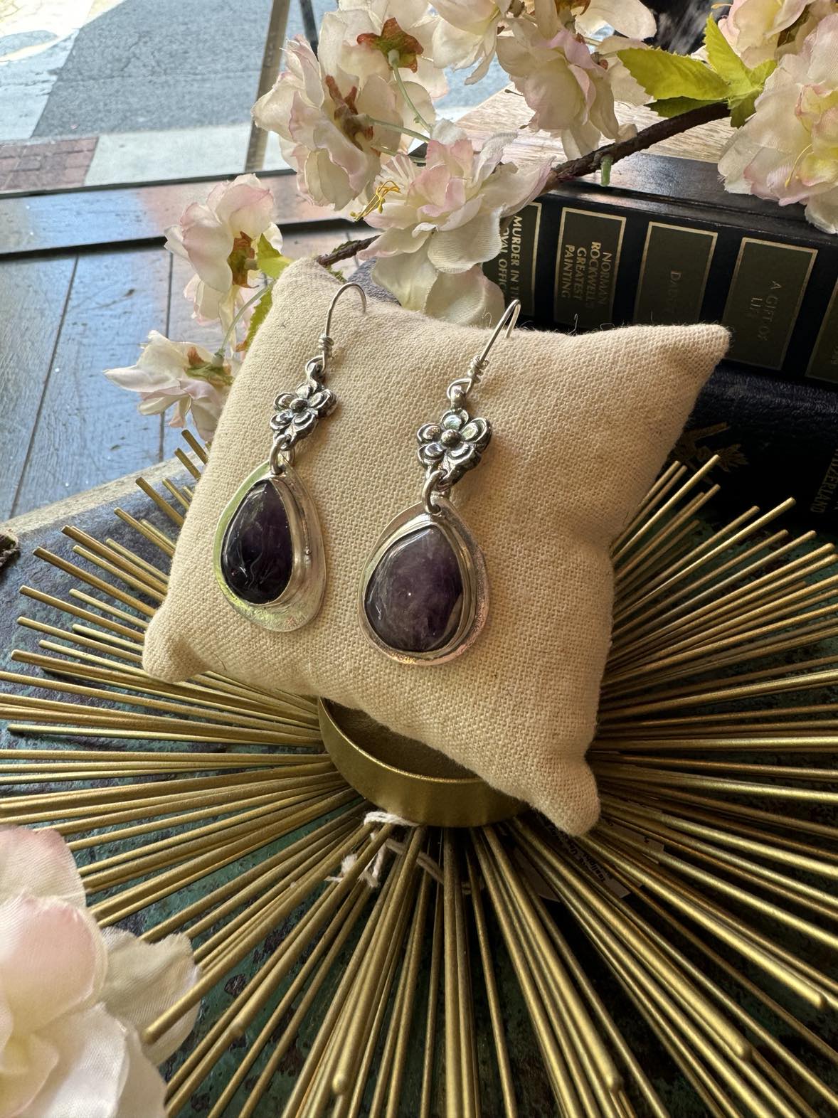 Amethyst Tear Drop Earrings *724SE33