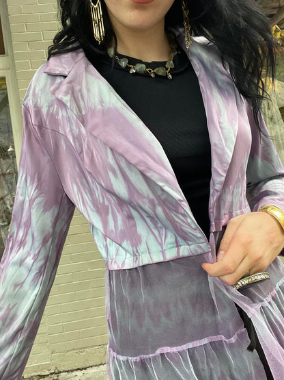 Custom Dyed Silk Mesh Duster Jacket* #2