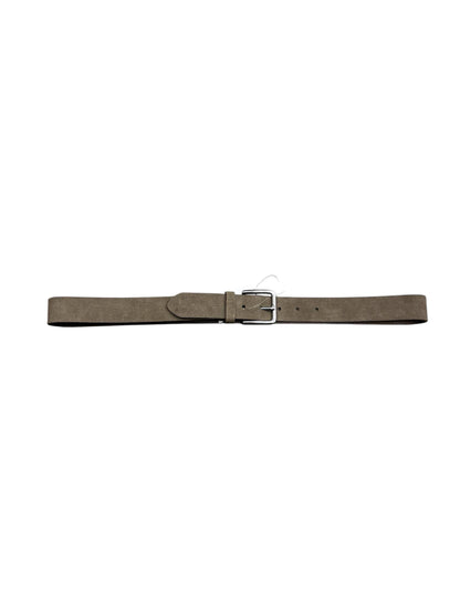 Brody Suede 100% Leather 3.5 CM Solid Belt Taupe Brown