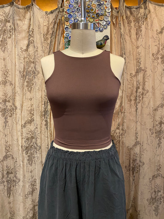 Clean Lines Muscle Cami - Chocolate