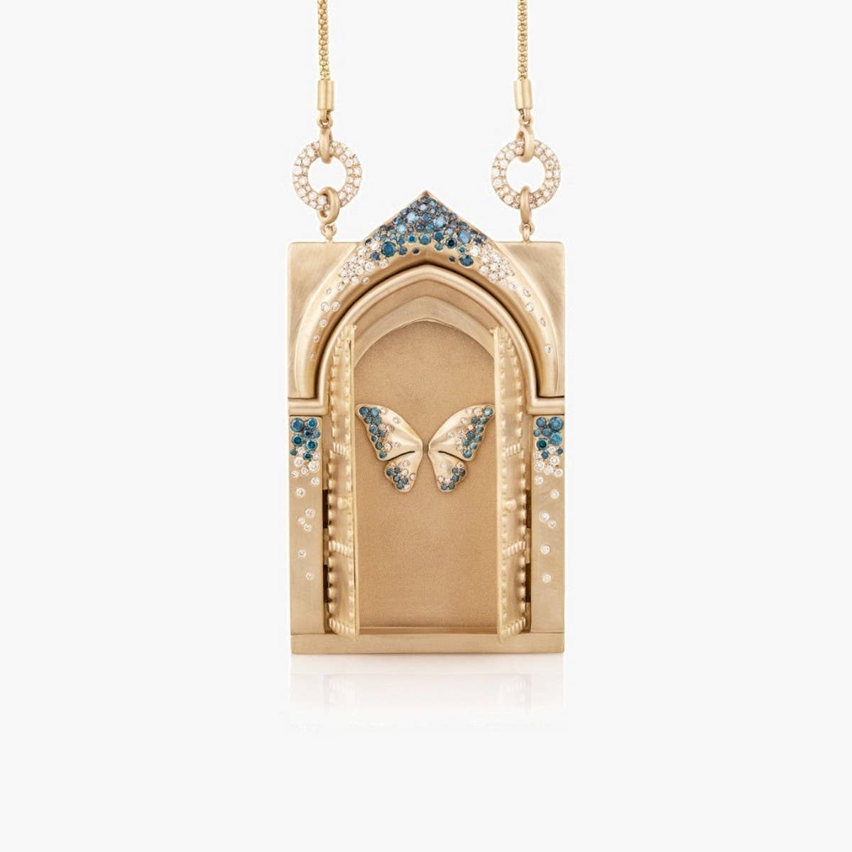 Tarot Rebirth Locket – Butterfly Gold Pendant