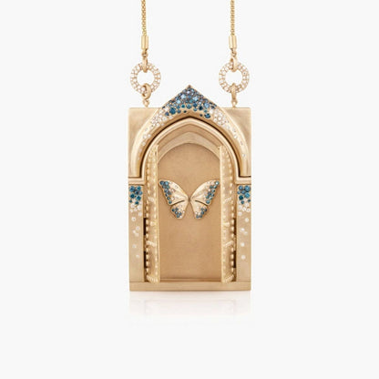 Tarot Rebirth Locket – Butterfly Gold Pendant