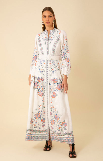 Melissa Embroidered Maxi Dress- Ivory