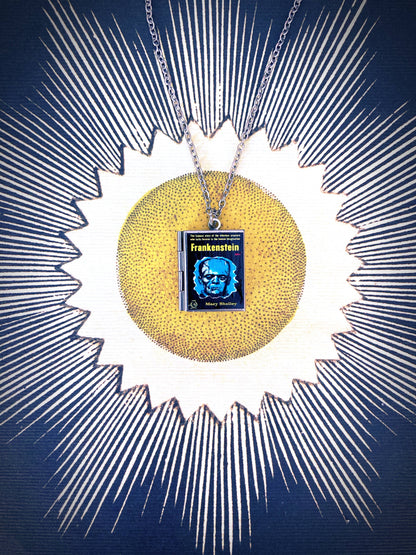 Book Locket Frankenstein  - Stainless Steel