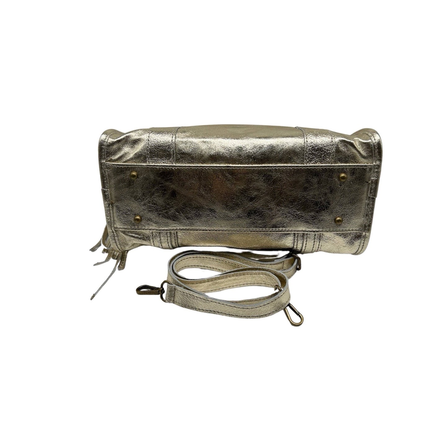 Capucine Iridescent Leather Handbag  - Gold