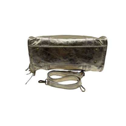 Capucine Iridescent Leather Handbag  - Gold