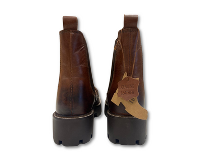 Emma Chelsea Leather Bootie - Tan Oxford