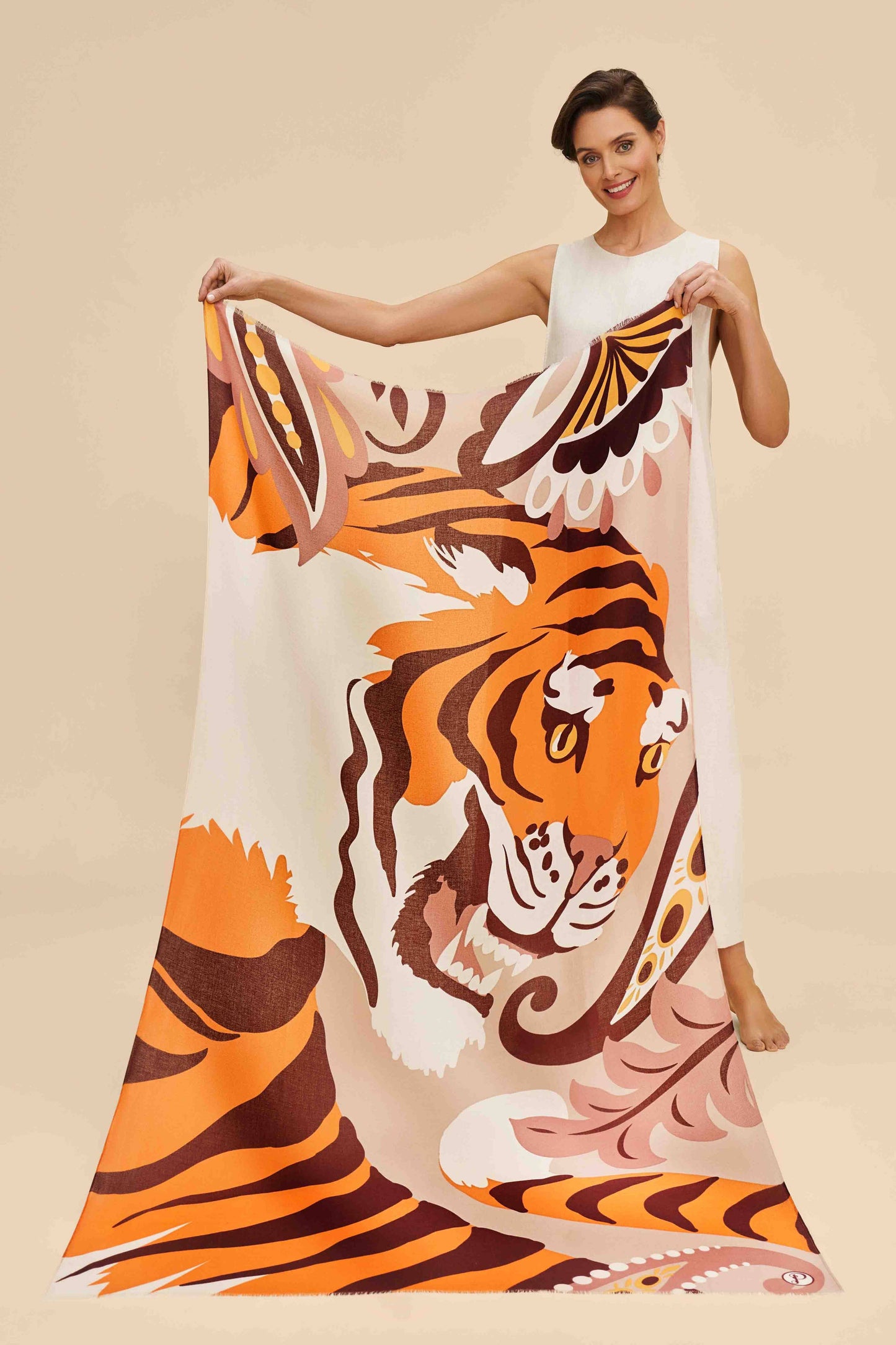 Printed Thrill of the Tiger Scarf