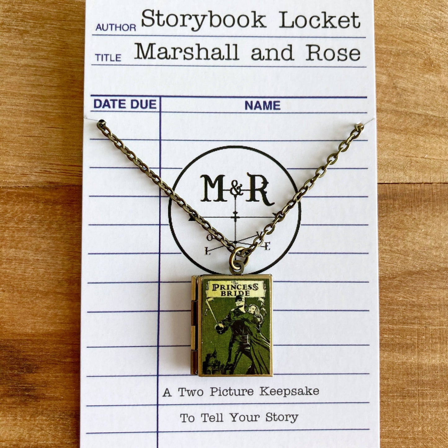 Book Locket The Princess Bride - Bronze