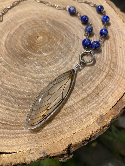 Cicada Wings w/ Sodalite Necklace *N254