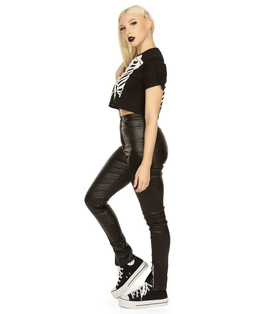 Skeleton Crop Top