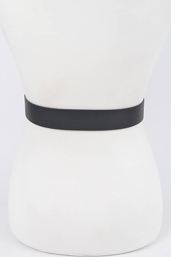 Double Snake Head Buckle Belt - Black