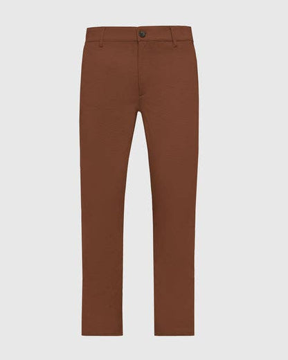 Chino Pants-Suede Brown