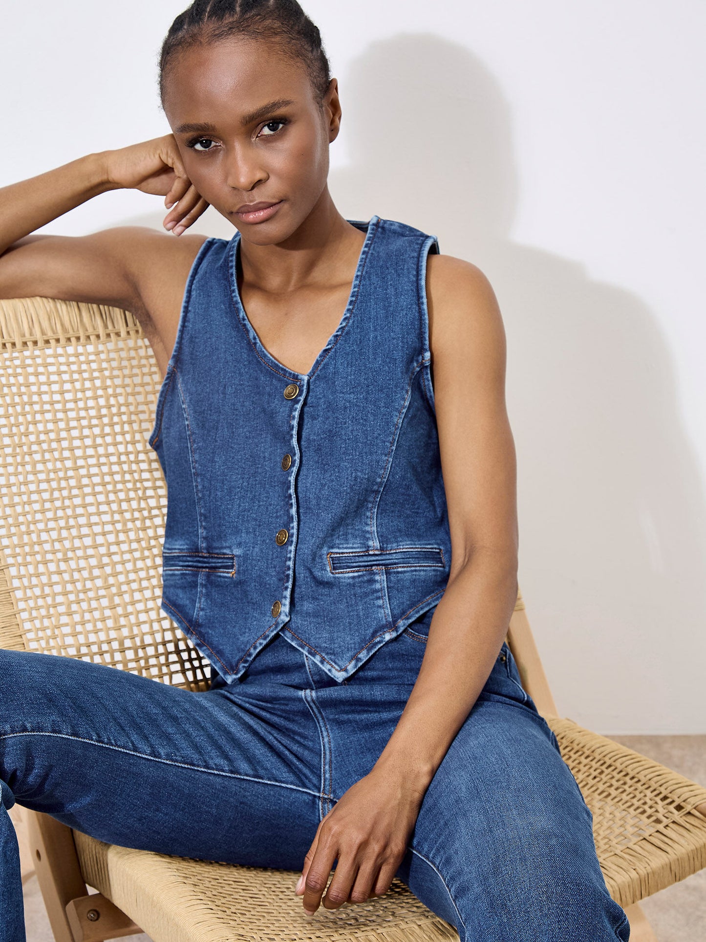 Denim Waistcoat - Blue