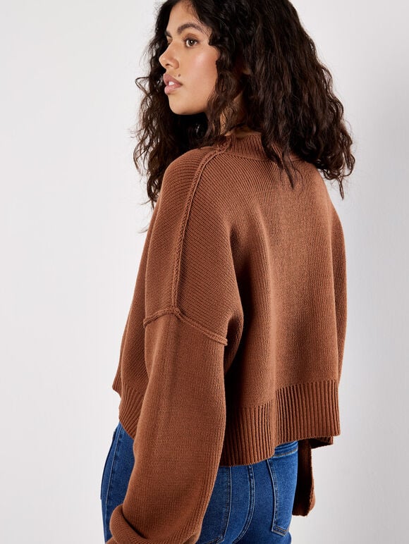 Cropped Drop Shoulder Jumper
