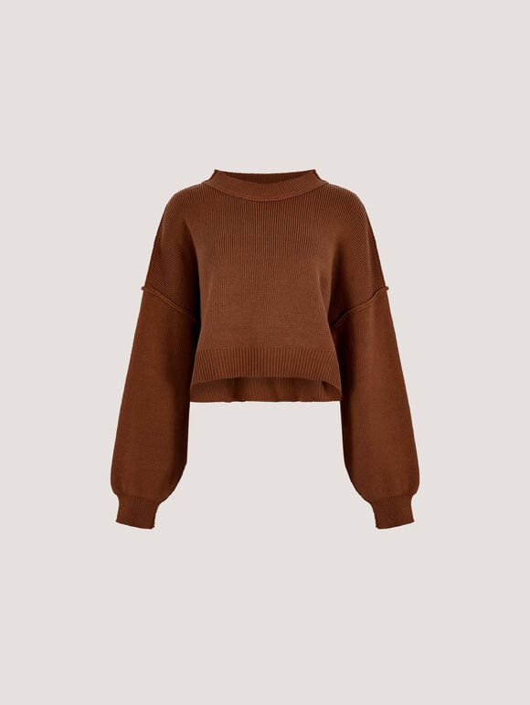 Cropped Drop Shoulder Jumper