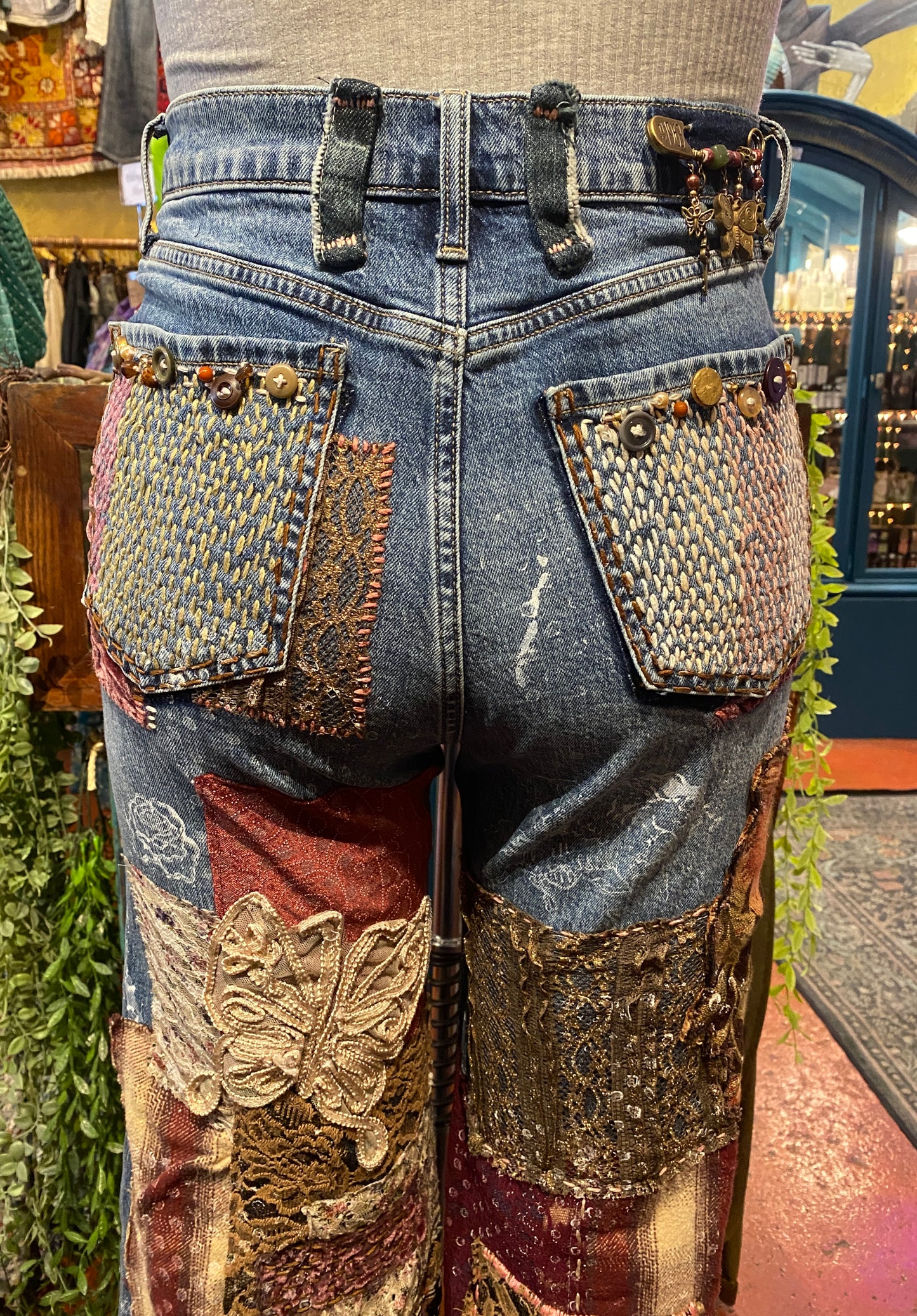 Embroidered Dreams Daze High Rise Wide Leg Jean - Savannah Pedersen*