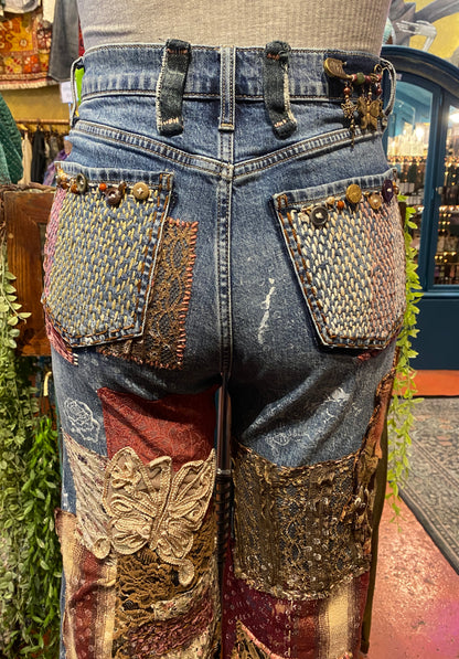 Embroidered Dreams Daze High Rise Wide Leg Jean - Savannah Pedersen*