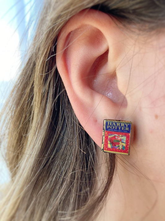 Post Earrings Book Locket Harry Potter Book 1