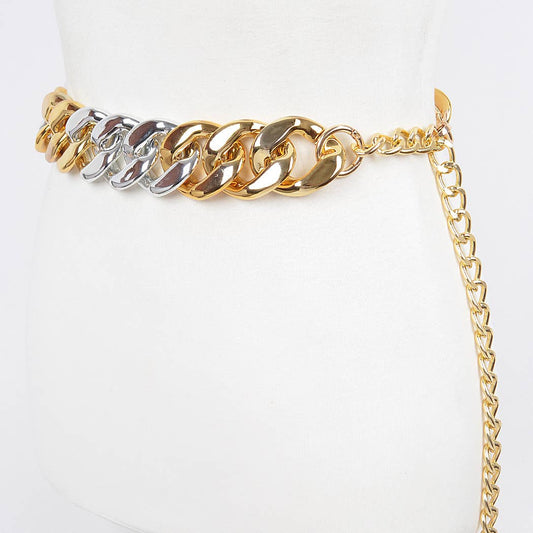 Oversized Chain Belt - Gold/Silver