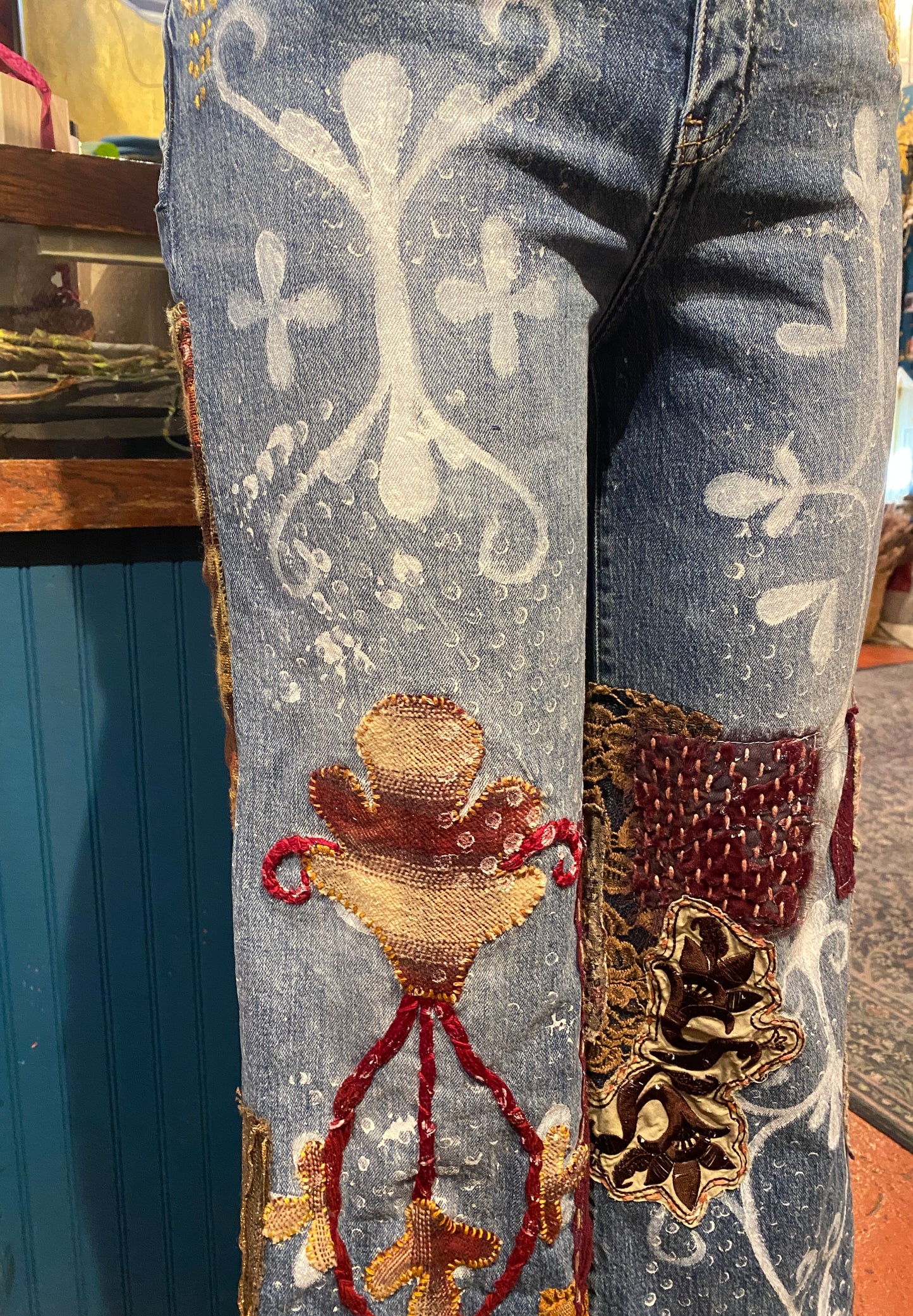 Embroidered Dreams Daze High Rise Wide Leg Jean - Savannah Pedersen*