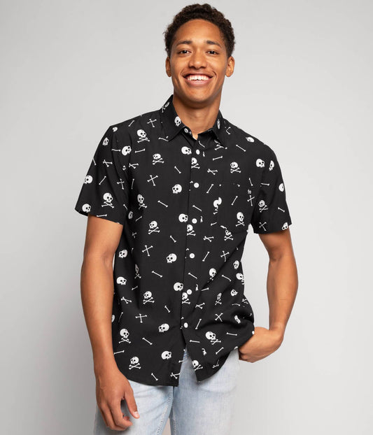Halloween Skeleton Men's Hawaiian Shirt