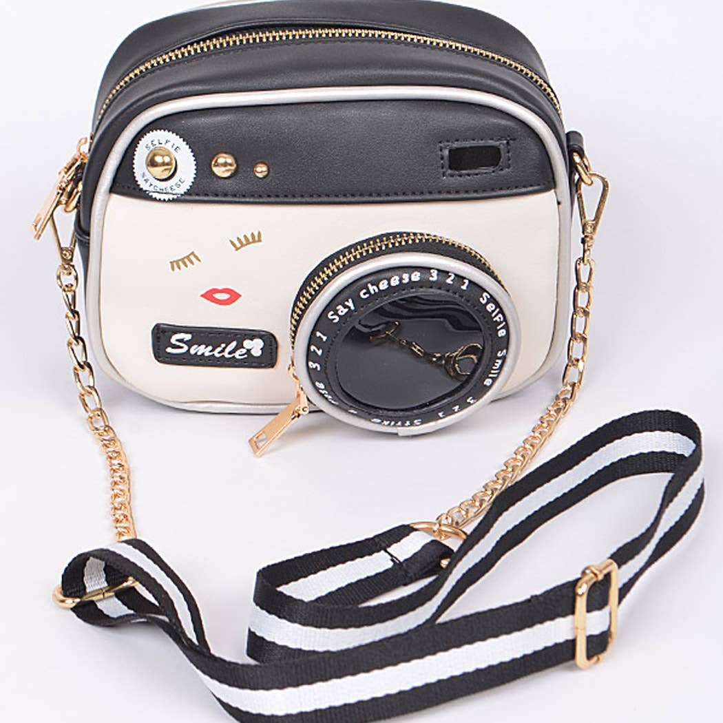 Camera Inspired Clutch - Black